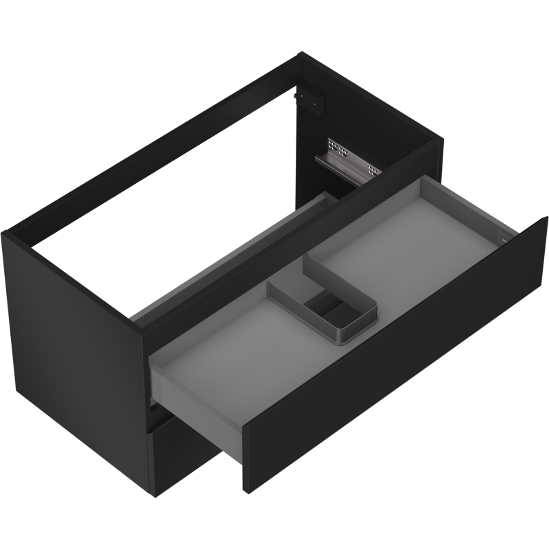 Mexen Orio kúpeľňová skrinka pod umývadlo 90 cm, 2 zásuvky, čierna matná - 91A10-09047-2-BFF71