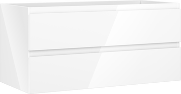 Mexen Orio kúpeľňová skrinka pod umývadlo 100 cm, 2 zásuvky, biely lesk - 91A10-10047-2-BFF00