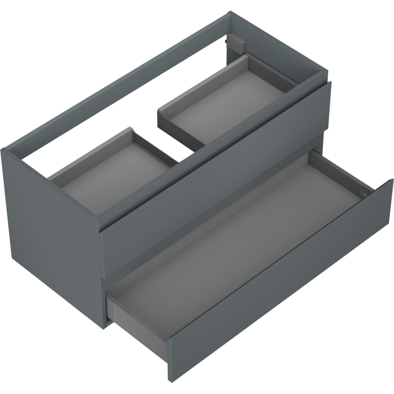 Mexen Orio kúpeľňová skrinka pod umývadlo 100 cm, 2 zásuvky, grafitová matná - 91A10-10047-2-BFF66