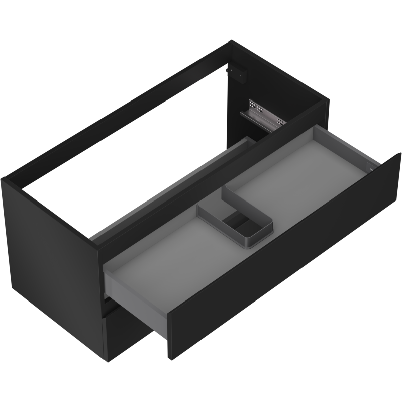 Mexen Orio kúpeľňová skrinka pod umývadlo 100 cm, 2 zásuvky, čierna matná - 91A10-10047-2-BFF71
