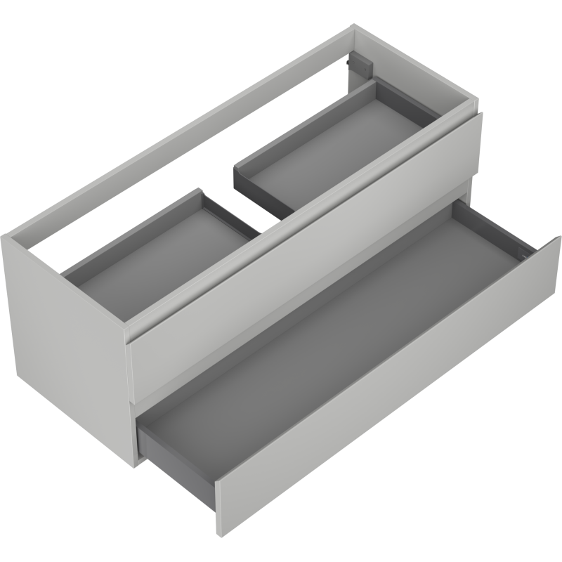 Mexen Orio kúpeľňová skrinka pod umývadlo 120 cm, 2 zásuvky, sivá matná - 91A10-12047-2-BFF62