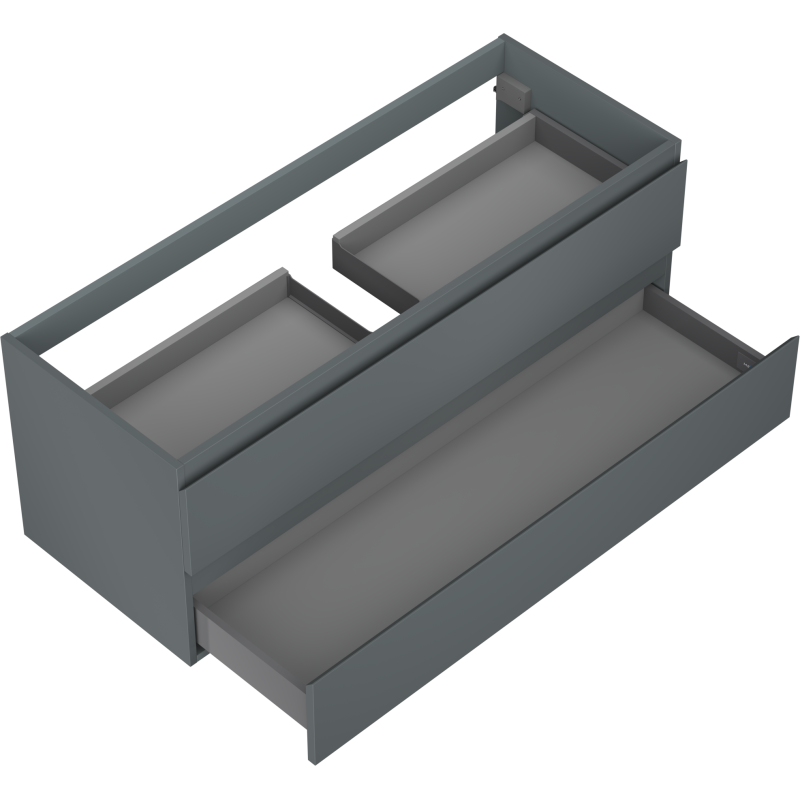 Mexen Orio kúpeľňová skrinka pod umývadlo 120 cm, 2 zásuvky, grafit mat - 91A10-12047-2-BFF66