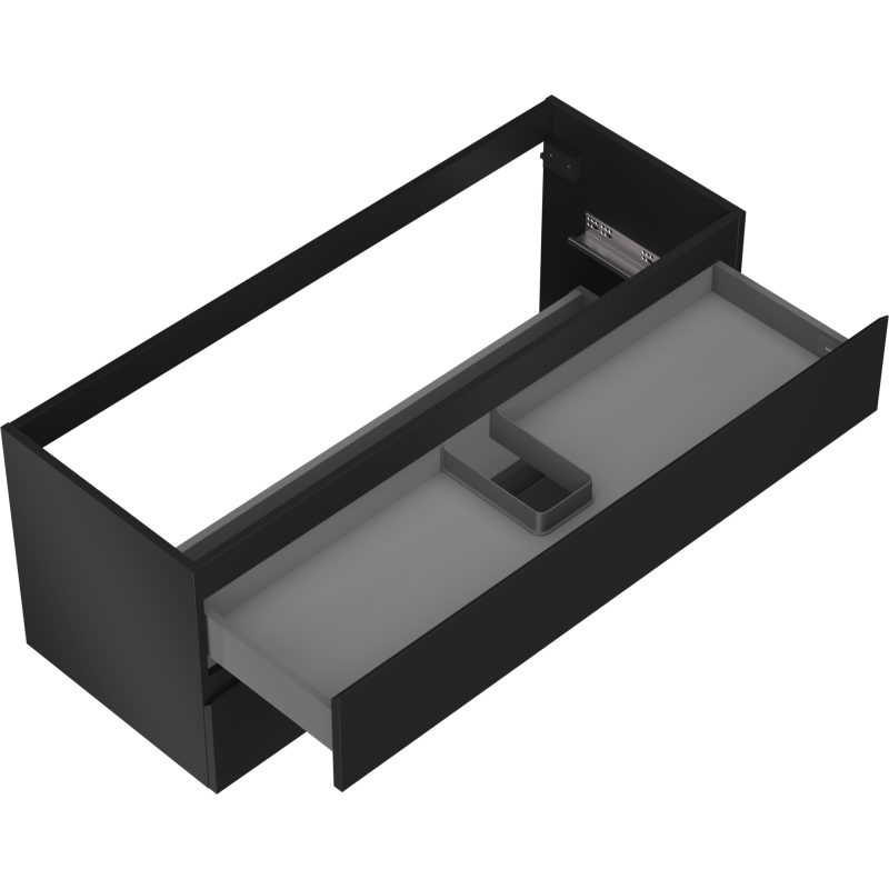 Mexen Orio kúpeľňová skrinka pod umývadlo 120 cm, 2 zásuvky, čierna matná - 91A10-12047-2-BFF71