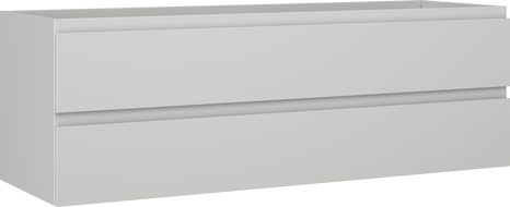 Mexen Orio kúpeľňová skrinka pod umývadlo 140 cm, 2 zásuvky, sivá matná - 91A10-14047-2-BFF62