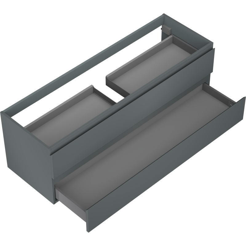 Mexen Orio kúpeľňová skrinka pod umývadlo 140 cm, 2 zásuvky, grafit mat - 91A10-14047-2-BFF66