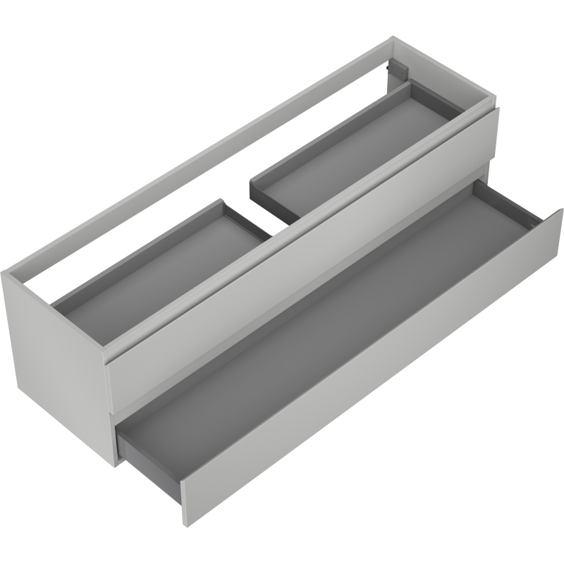 Mexen Orio kúpeľňová skrinka pod umývadlo 160 cm, 2 zásuvky, sivá matná - 91A10-16047-2-BFF62