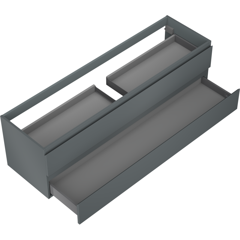 Mexen Orio kúpeľňová skrinka pod umývadlo 160 cm, 2 zásuvky, grafit mat - 91A10-16047-2-BFF66