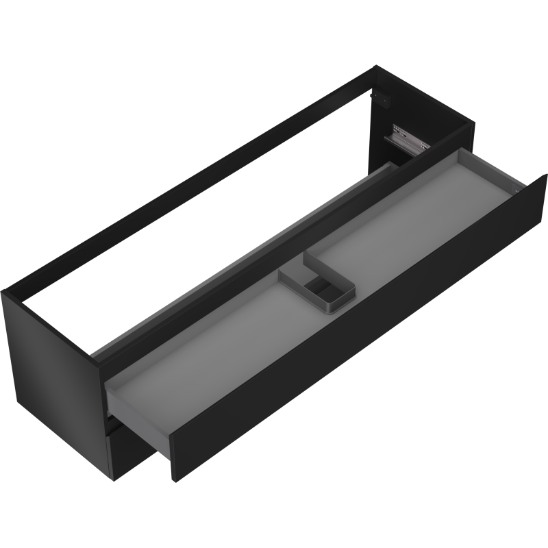 Mexen Orio kúpeľňová skrinka pod umývadlo 160 cm, 2 zásuvky, čierna matná - 91A10-16047-2-BFF71