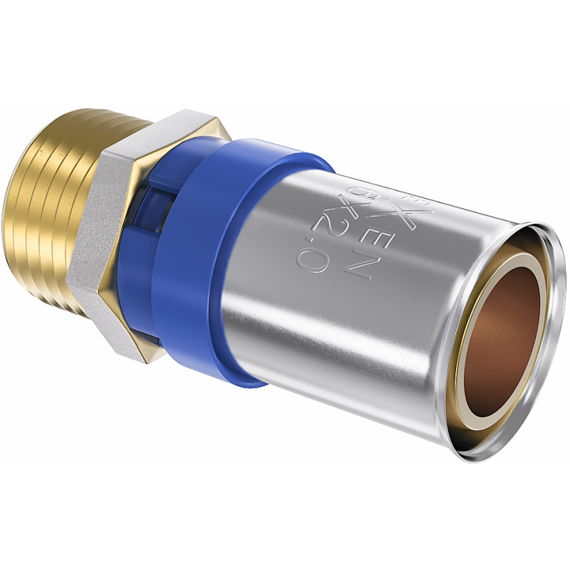 Mexen PEX-P lisovací spojka, lisovaná PEX redukcia 16 x 1/2 GZ - W97123-1612M-00