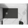 Mexen Stone+ kompozitná obdĺžniková sprchová vanička 130 x 70 cm, antracit - 44717013
