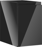 Mexen Orio kúpeľňová skrinka pod umývadlo 30 cm, 1 dvere, čierny lesk - 91A11-03047-1-BF70