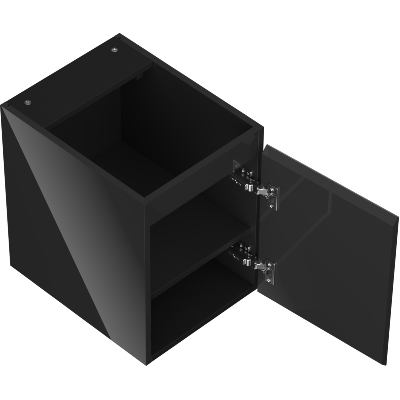 Mexen Orio kúpeľňová skrinka pod umývadlo 35 cm, 1 dvere, čierny lesk - 91A11-03547-1-BF70