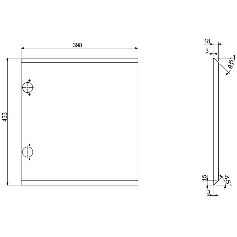 Mexen Orio kúpeľňová skrinka pod umývadlo 40 cm, 1 dvere, čierny lesk - 91A11-04047-1-BF70