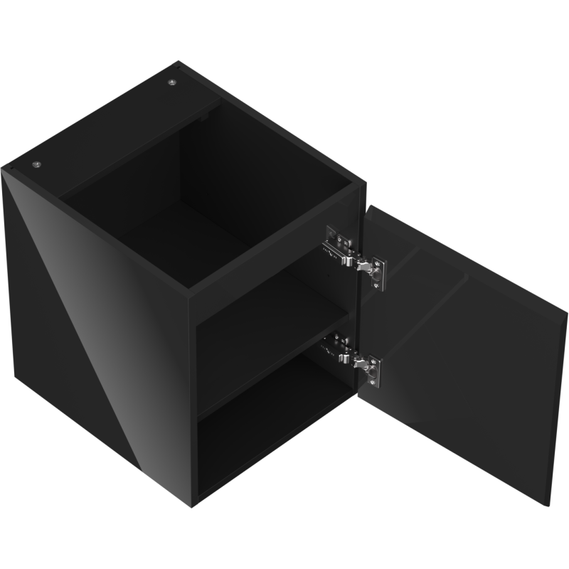 Mexen Orio kúpeľňová skrinka pod umývadlo 40 cm, 1 dvere, čierny lesk - 91A11-04047-1-BF70