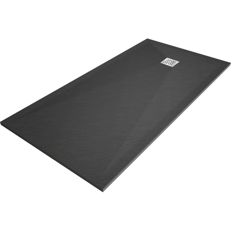 Mexen Stone+ kompozitná obdĺžniková vanička 180 x 70 cm, antracit - 44717018