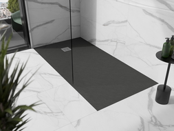 Mexen Stone+ kompozitná štvorcová sprchová vanička 180 x 70 cm, Antracit - 44717018