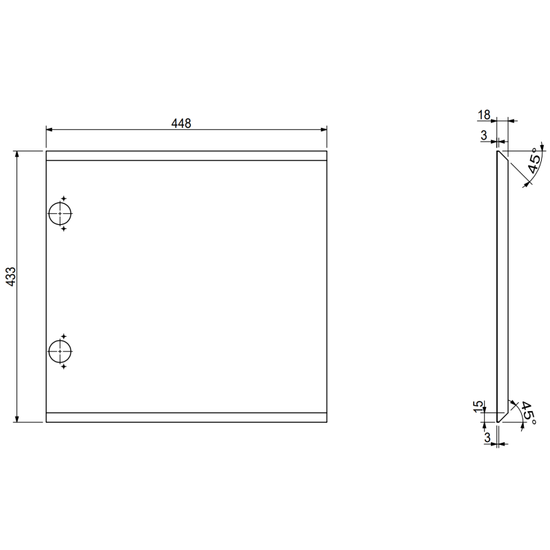 Mexen Orio kúpeľňová skrinka pod umývadlo 45 cm, 1 dvere, grafit mat - 91A11-04547-1-BF66