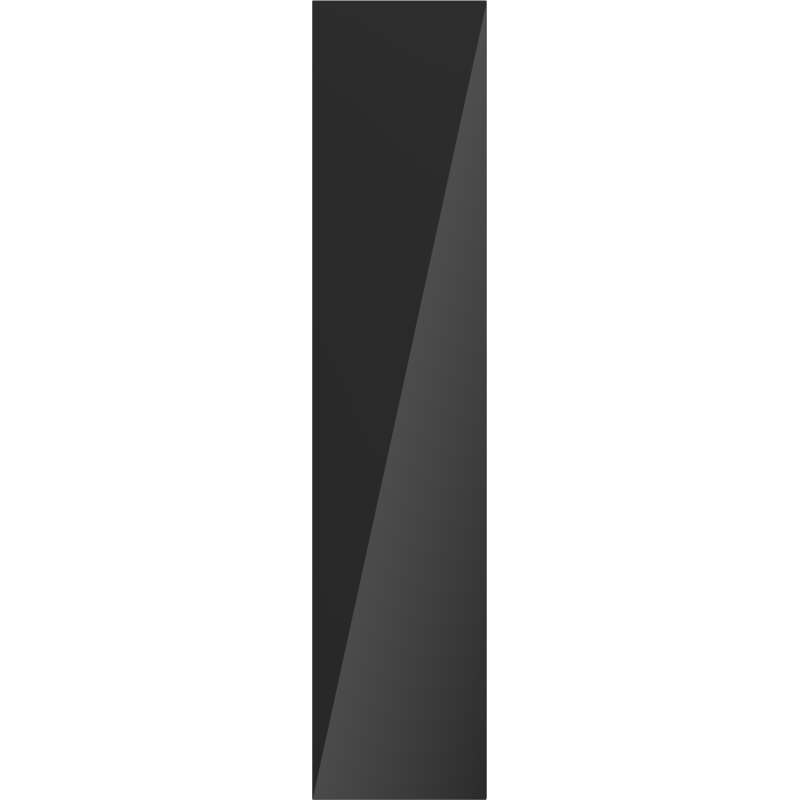 Mexen Orio kúpeľňový stĺpik 35 cm, 1 dvere, čierny lesk - 91A11-03016-1-BF70