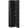 Mexen Orio kúpeľňový stĺp 35 cm, 2 dvere, čierny lesk - 91A11-03016-2-BF70