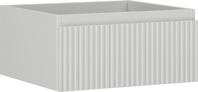 Mexen Rivel kúpeľňová skrinka pod umývadlo 50 cm, 1 zásuvka, ryhovaná, šedá matná - 91A20-05023-1-BF62