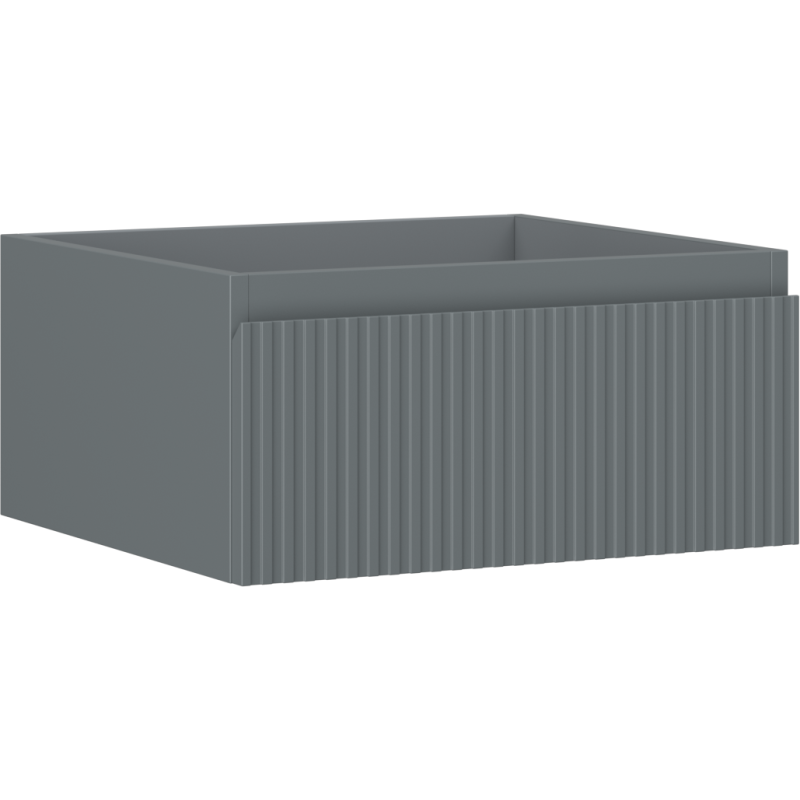 Mexen Rivel kúpeľňová skrinka pod umývadlo 50 cm, 1 zásuvka, ryhovaná, grafit mat - 91A20-05023-1-BF66