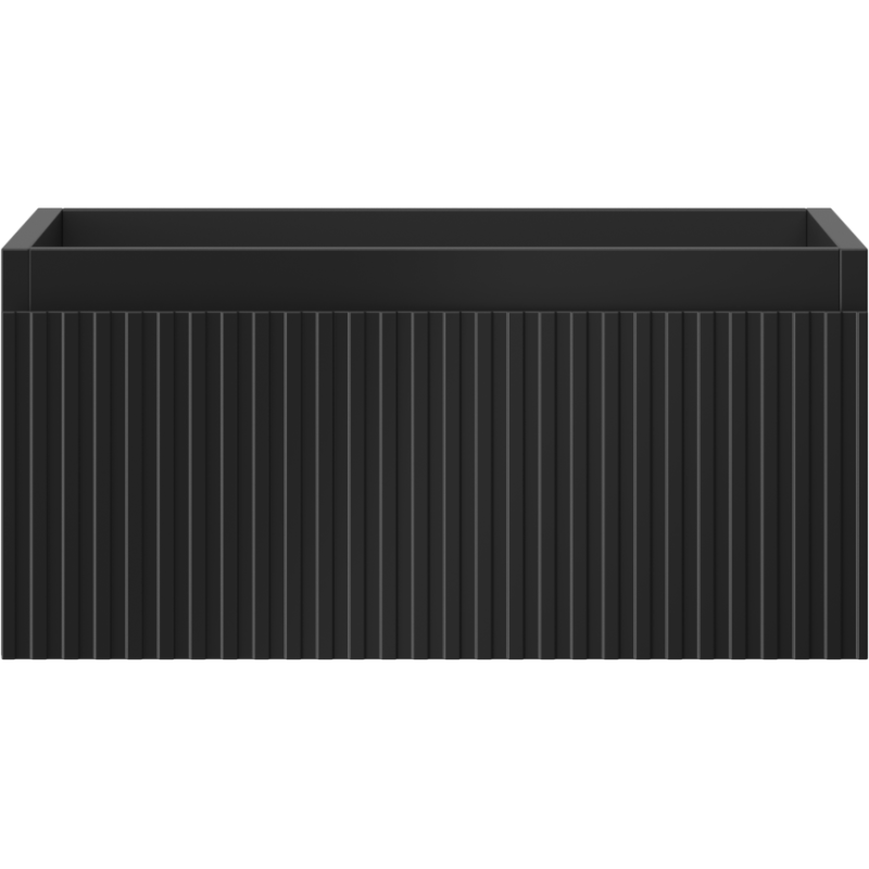 Mexen Rivel kúpeľňová skrinka pod umývadlo 50 cm, 1 zásuvka, ryhovaná, čierna matná - 91A20-05023-1-BF71
