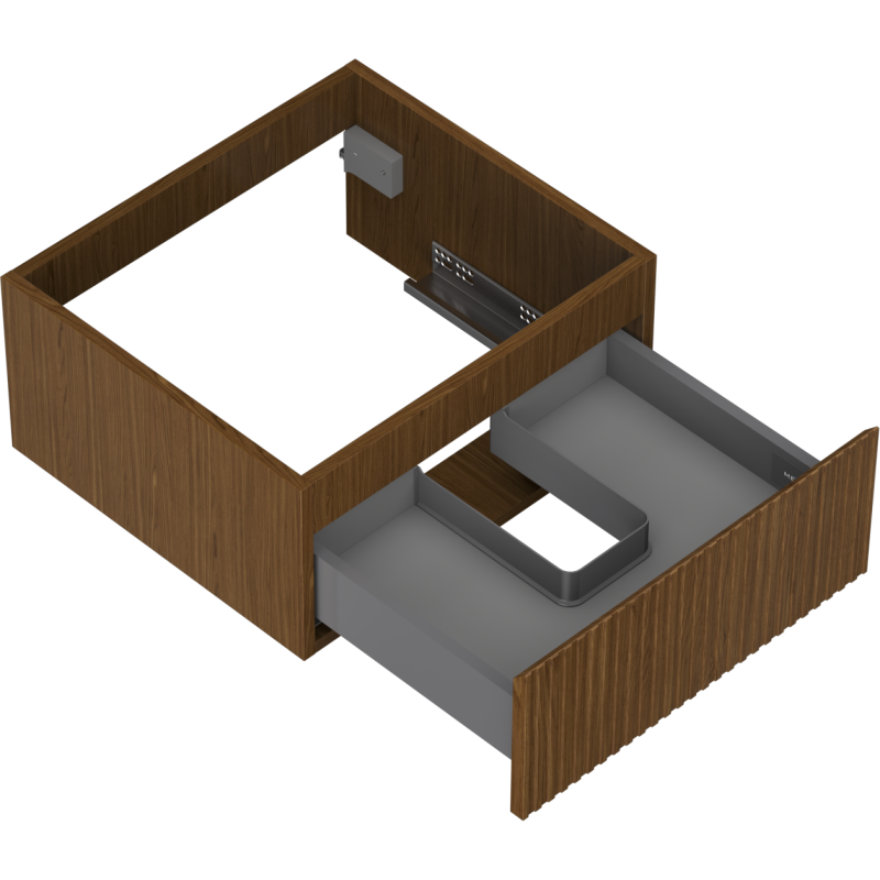 Mexen Rivel kúpeľňová skrinka pod umývadlo 50 cm, 1 zásuvka, ryhovaná, orech - 91A20-05023-1-BF86