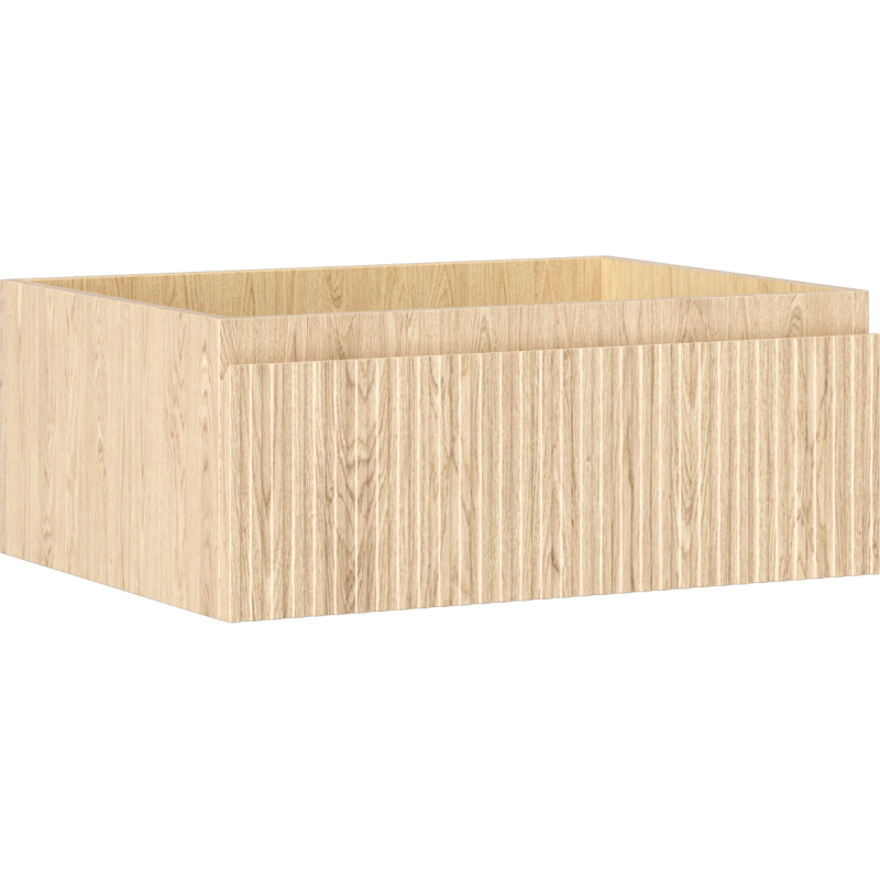 Mexen Rivel kúpeľňová skrinka pod umývadlo 60 cm, 1 zásuvka, ryhovaná, dub - 91A20-06023-1-BF81