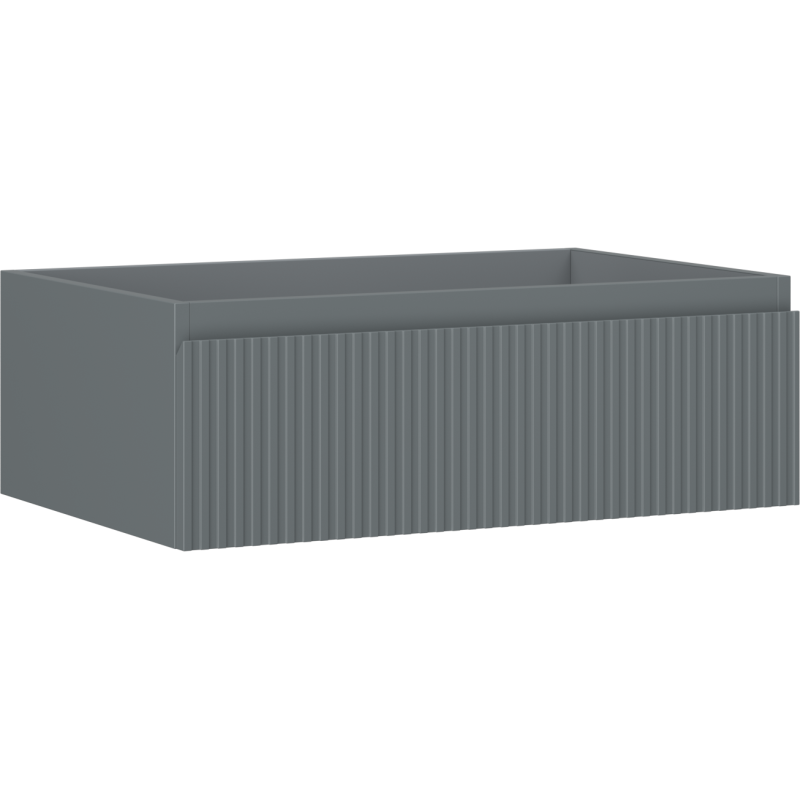 Mexen Rivel kúpeľňová skrinka pod umývadlo 70 cm, 1 zásuvka, ryhovaná, grafit mat - 91A20-07023-1-BF66