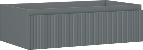 Mexen Rivel kúpeľňová skrinka pod umývadlo 80 cm, 1 zásuvka, ryhovaná, grafit mat - 91A20-08023-1-BF66
