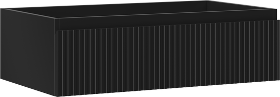 Mexen Rivel kúpeľňová skrinka pod umývadlo 80 cm, 1 zásuvka, ryhovaná, čierna matná - 91A20-08023-1-BF71