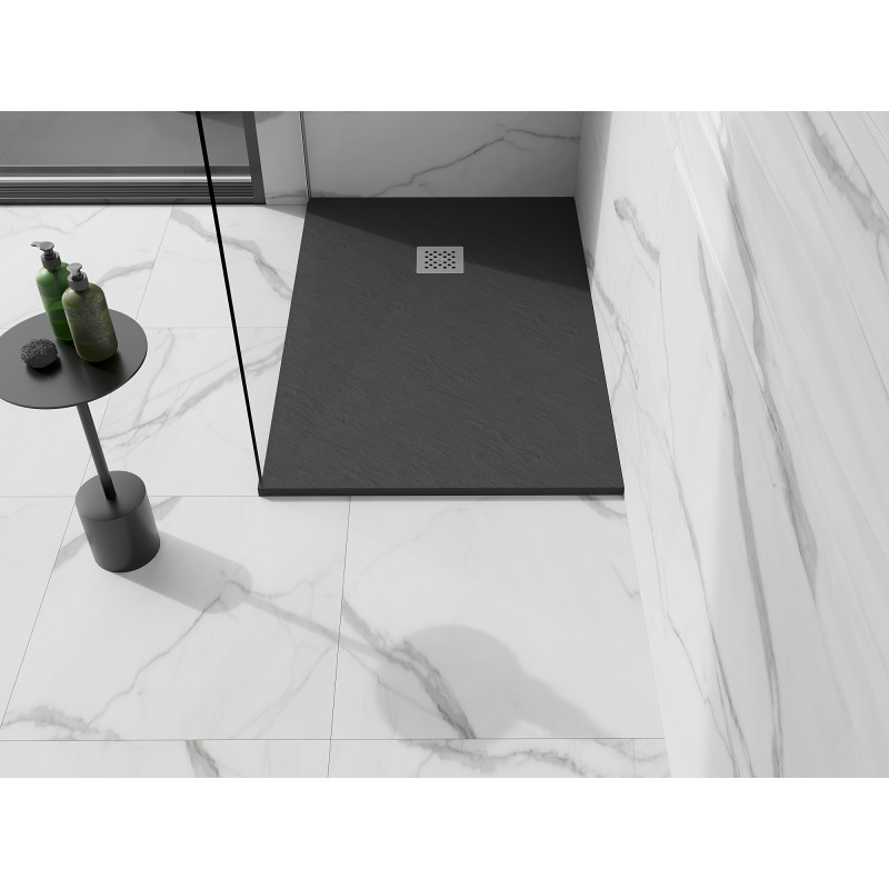 Mexen Stone+ obdĺžniková kompozitná sprchová vanička 120 x 80 cm, antracit - 44718012