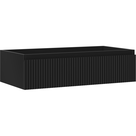 Mexen Rivel kúpeľňová skrinka pod umývadlo 90 cm, 1 zásuvka, ryhovaná, čierna mat - 91A20-09023-1-BF71