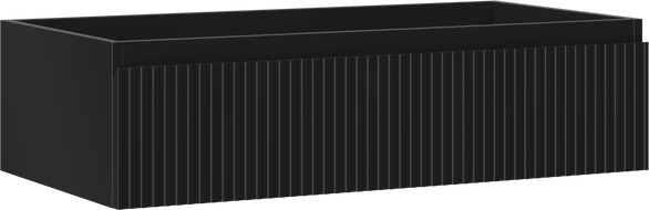 Mexen Rivel kúpeľňová skrinka pod umývadlo 90 cm, 1 zásuvka, ryhovaná, čierna mat - 91A20-09023-1-BF71