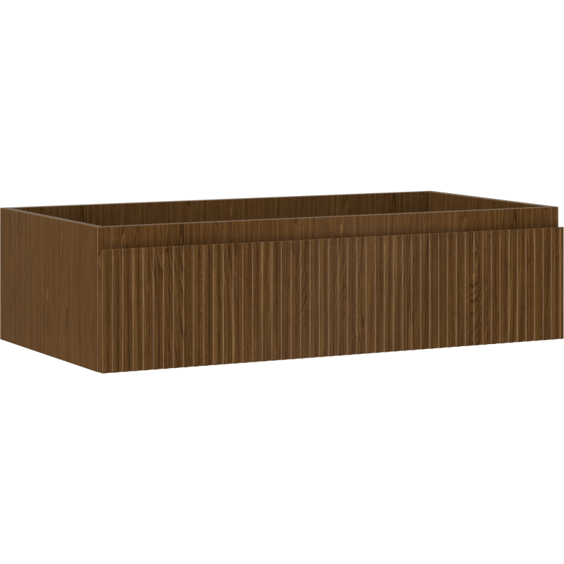 Mexen Rivel kúpeľňová skrinka pod umývadlo 90 cm, 1 zásuvka, drážkovaná, orech - 91A20-09023-1-BF86