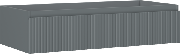 Mexen Rivel kúpeľňová skrinka pod umývadlo 100 cm, 1 zásuvka, drážkovaná, grafit mat - 91A20-10023-1-BF66