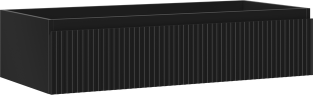 Mexen Rivel kúpeľňová skrinka pod umývadlo 100 cm, 1 zásuvka, ryhovaná, čierny mat - 91A20-10023-1-BF71
