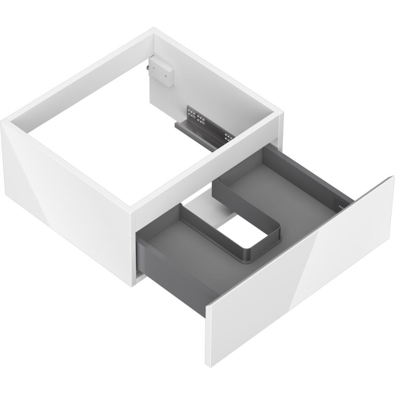 Mexen Orio kúpeľňová skrinka pod umývadlo 50 cm, 1 zásuvka, biely lesk - 91A10-05023-1-BF00