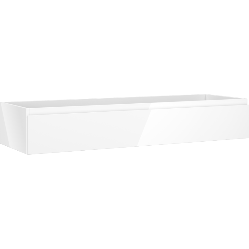 Mexen Orio kúpeľňová skrinka pod umývadlo 140 cm, 1 zásuvka, biely lesk - 91A10-14023-1-BF00