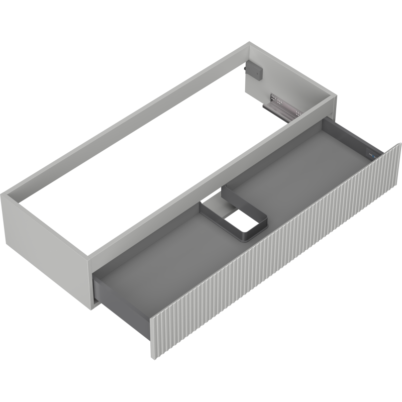 Mexen Rivel kúpeľňová skrinka pod umývadlo 120 cm, 1 zásuvka, ryhovaná, sivá matná - 91A20-12023-1-BF62