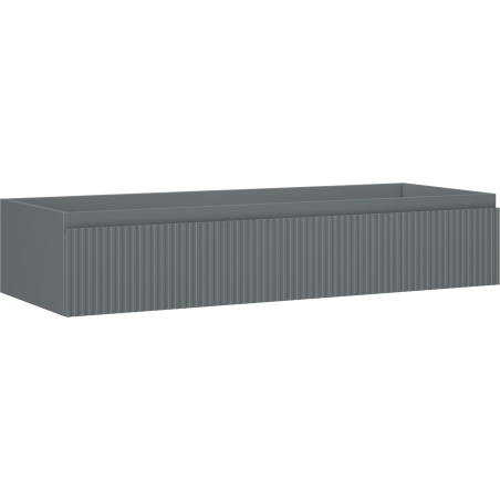 Mexen Rivel kúpeľňová skrinka pod umývadlo 120 cm, 1 zásuvka, ryhovaná, sivá mat - 91A20-12023-1-BF66