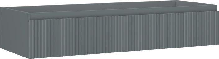 Mexen Rivel kúpeľňová skrinka pod umývadlo 120 cm, 1 zásuvka, drážkovaná, sivá matná - 91A20-12023-1-BF66