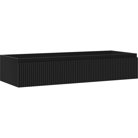Mexen Rivel kúpeľňová skrinka pod umývadlo 120 cm, 1 zásuvka, ryhovaná, čierna matná - 91A20-12023-1-BF71