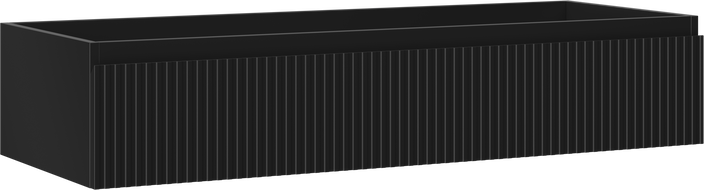 Mexen Rivel kúpeľňová skrinka pod umývadlo 120 cm, 1 zásuvka, ryhovaná, čierna matná - 91A20-12023-1-BF71