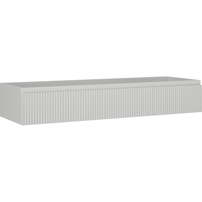 Mexen Rivel kúpeľňová skrinka pod umývadlo 140 cm, 1 zásuvka, ryhovaná, sivá matná - 91A20-14023-1-BF62