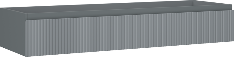 Mexen Rivel kúpeľňová skrinka pod umývadlo 140 cm, 1 zásuvka, drážkovaná, grafit mat - 91A20-14023-1-BF66