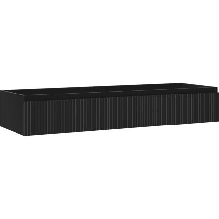 Mexen Rivel kúpeľňová skrinka pod umývadlo 140 cm, 1 zásuvka, ryhovaná, čierna matná - 91A20-14023-1-BF71