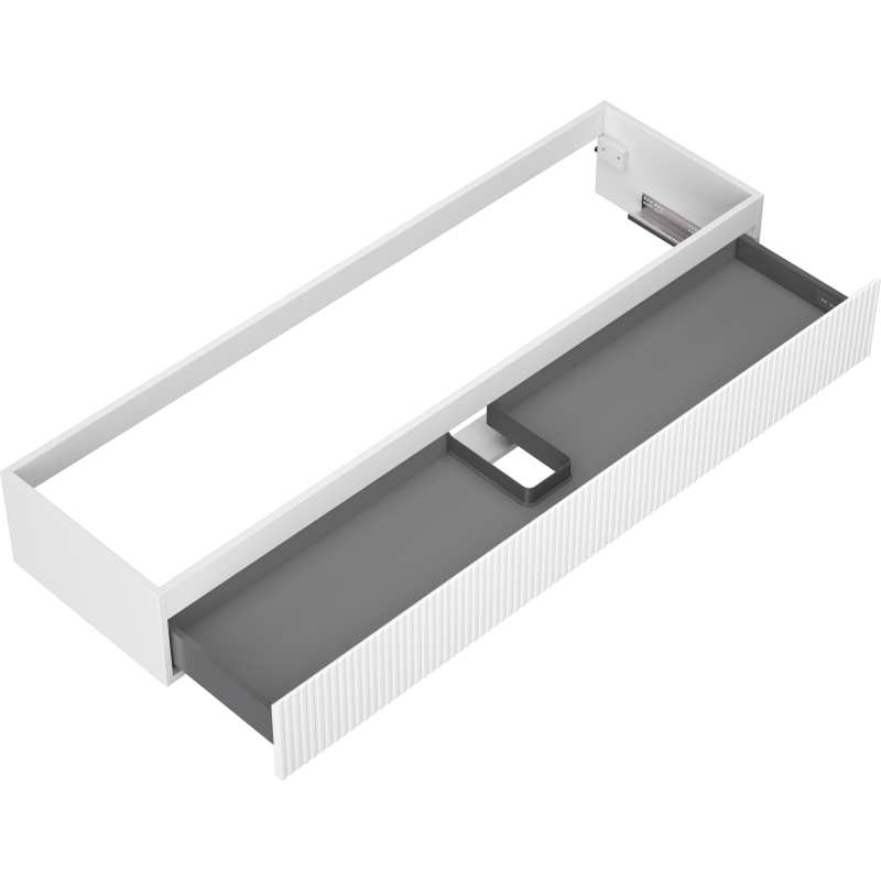 Mexen Rivel kúpeľňová skrinka pod umývadlo 160 cm, 1 zásuvka, ryhovaná, biela matná - 91A20-16023-1-BF01