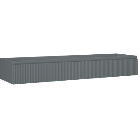 Mexen Rivel kúpeľňová skrinka pod umývadlo 160 cm, 1 zásuvka, drážkovaná, grafit mat - 91A20-16023-1-BF66