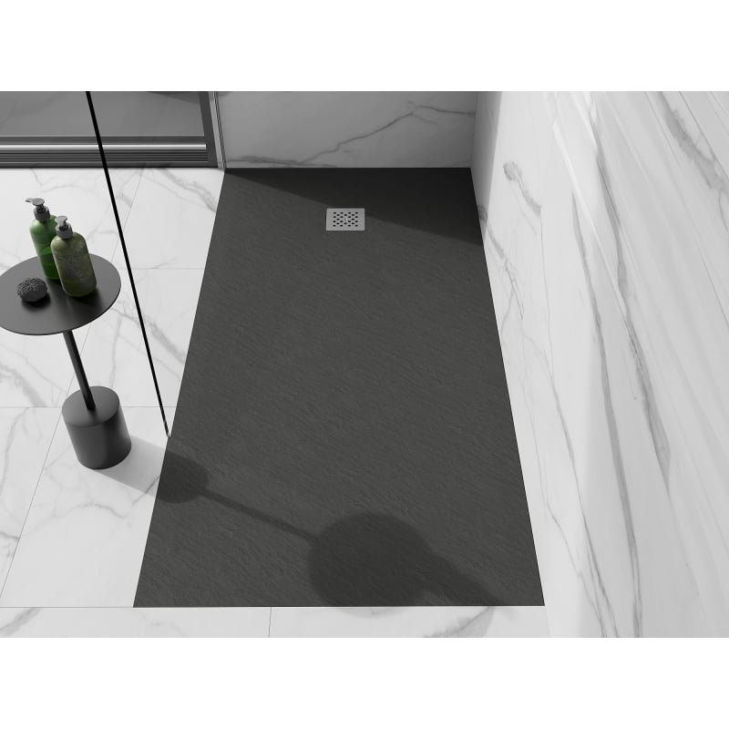 Mexen Stone+ obdĺžniková kompozitná sprchová vanička 180 x 80 cm, antracit - 44718018